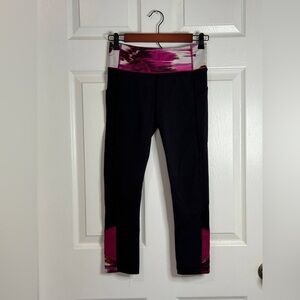 Lululemon Pace Rival Crop Black/Pigment Wind Berry Rumble Multi/Berry Rumble